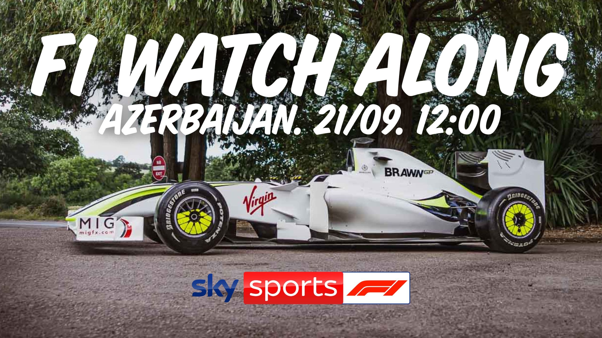 Formula One watch-along for the Azerbaijan Grand Prix, Sunday September 21st at 12pm, across all our venues.